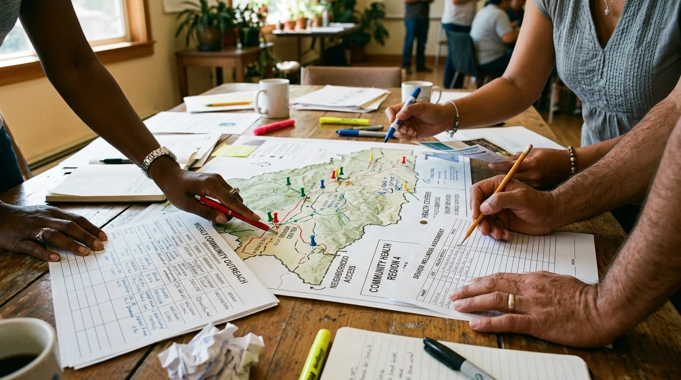 Concertation des bénévoles et professionnels de santé sur cartographie